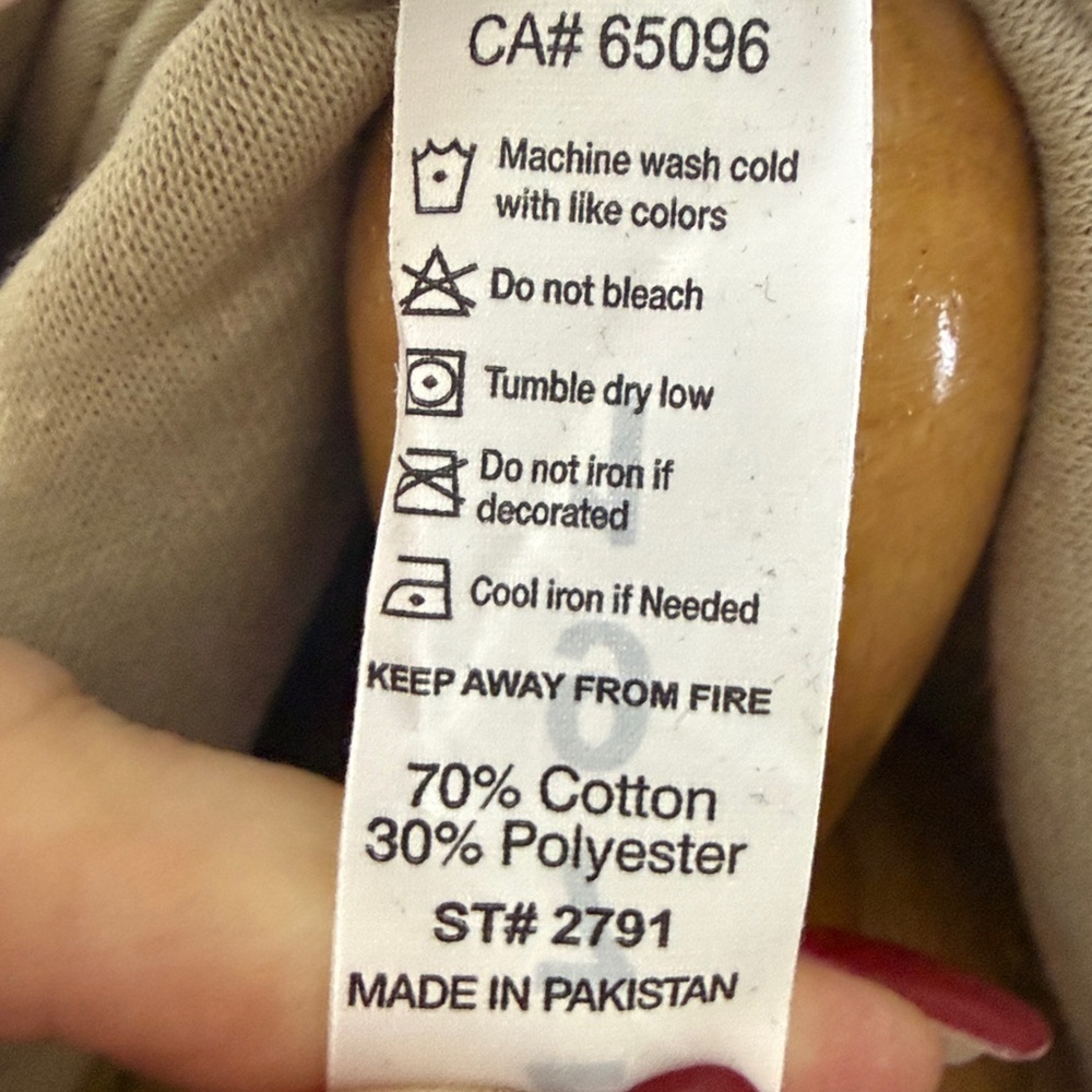 Circle Clothing Beige Hoodie with Black Paw Print Sz XL NWOT - Picture 6 of 6